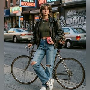 Wild Fable High-Rise Curvy Distressed Straight Leg Jeans - Size 4